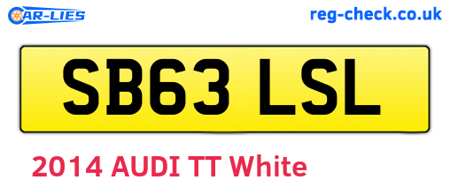 SB63LSL are the vehicle registration plates.