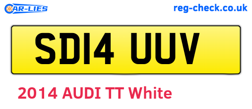 SD14UUV are the vehicle registration plates.