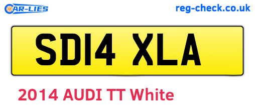 SD14XLA are the vehicle registration plates.