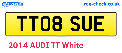 TT08SUE are the vehicle registration plates.