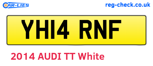 YH14RNF are the vehicle registration plates.