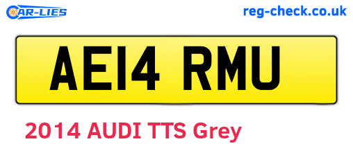 AE14RMU are the vehicle registration plates.