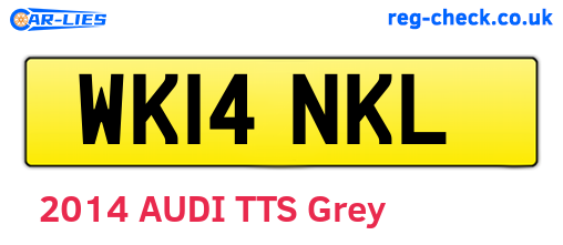 WK14NKL are the vehicle registration plates.