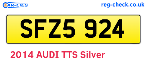 SFZ5924 are the vehicle registration plates.