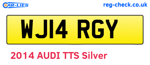 WJ14RGY are the vehicle registration plates.