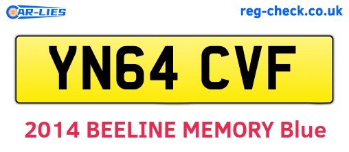 YN64CVF are the vehicle registration plates.