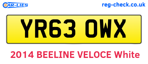 YR63OWX are the vehicle registration plates.