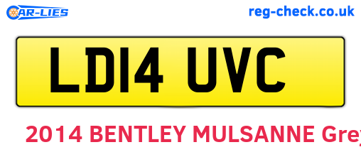 LD14UVC are the vehicle registration plates.