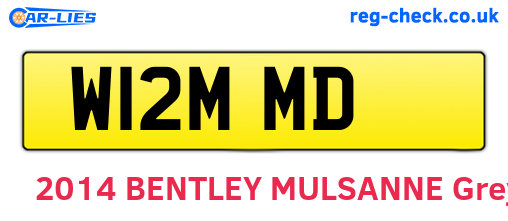 W12MMD are the vehicle registration plates.
