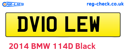 DV10LEW are the vehicle registration plates.