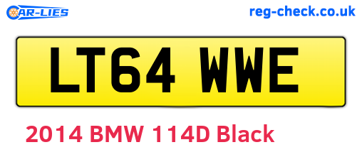 LT64WWE are the vehicle registration plates.