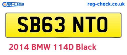 SB63NTO are the vehicle registration plates.