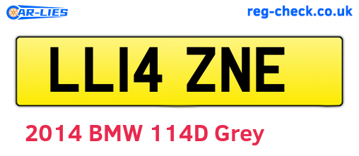 LL14ZNE are the vehicle registration plates.