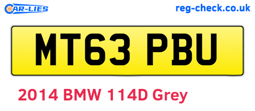 MT63PBU are the vehicle registration plates.