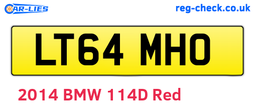 LT64MHO are the vehicle registration plates.