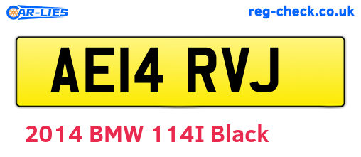 AE14RVJ are the vehicle registration plates.