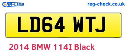 LD64WTJ are the vehicle registration plates.