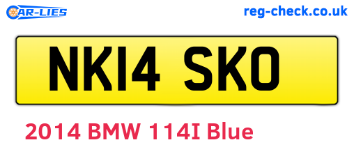 NK14SKO are the vehicle registration plates.