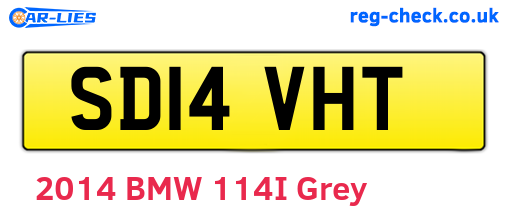 SD14VHT are the vehicle registration plates.