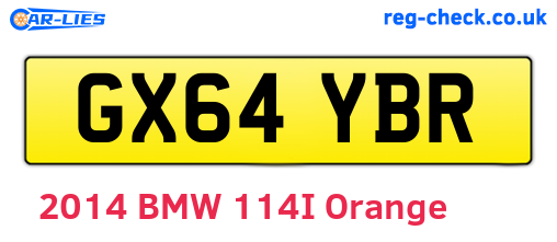 GX64YBR are the vehicle registration plates.
