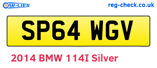 SP64WGV are the vehicle registration plates.