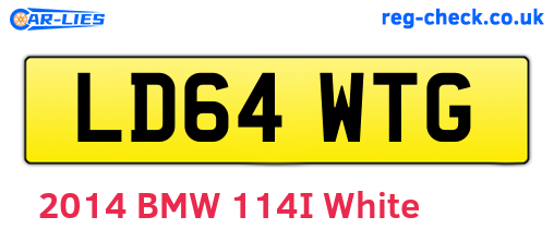 LD64WTG are the vehicle registration plates.