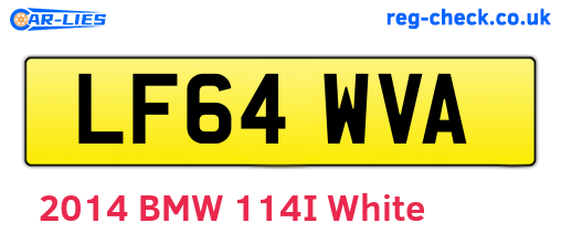 LF64WVA are the vehicle registration plates.
