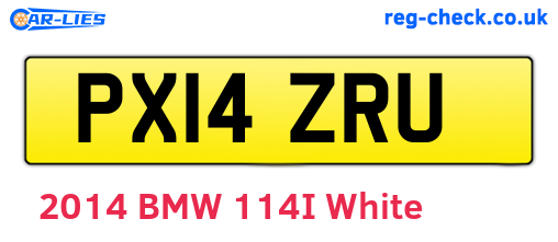 PX14ZRU are the vehicle registration plates.