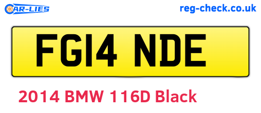 FG14NDE are the vehicle registration plates.