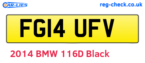 FG14UFV are the vehicle registration plates.