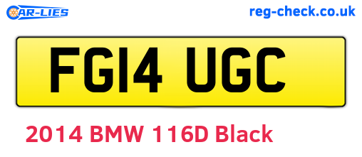 FG14UGC are the vehicle registration plates.