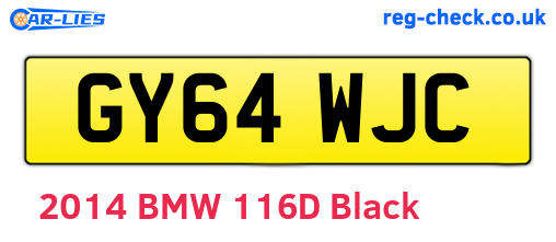 GY64WJC are the vehicle registration plates.