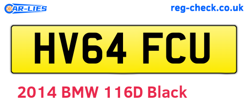 HV64FCU are the vehicle registration plates.