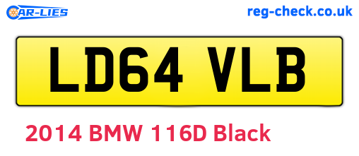 LD64VLB are the vehicle registration plates.