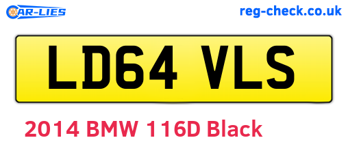 LD64VLS are the vehicle registration plates.