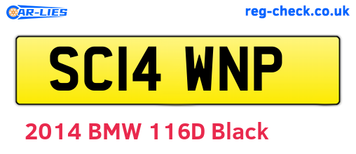 SC14WNP are the vehicle registration plates.