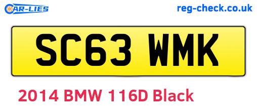 SC63WMK are the vehicle registration plates.