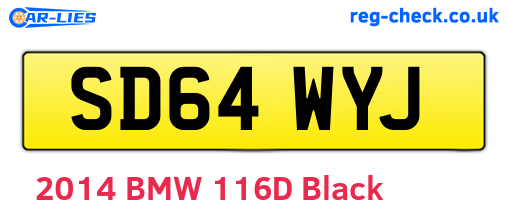SD64WYJ are the vehicle registration plates.