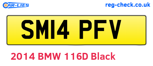 SM14PFV are the vehicle registration plates.