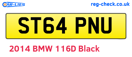 ST64PNU are the vehicle registration plates.