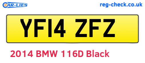 YF14ZFZ are the vehicle registration plates.