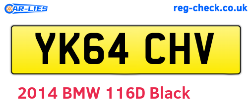 YK64CHV are the vehicle registration plates.