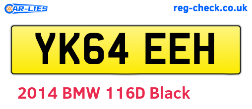 YK64EEH are the vehicle registration plates.