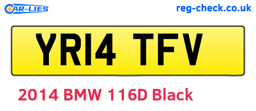 YR14TFV are the vehicle registration plates.