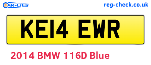 KE14EWR are the vehicle registration plates.