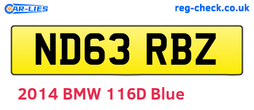 ND63RBZ are the vehicle registration plates.