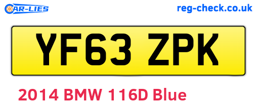 YF63ZPK are the vehicle registration plates.