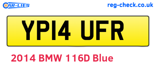 YP14UFR are the vehicle registration plates.