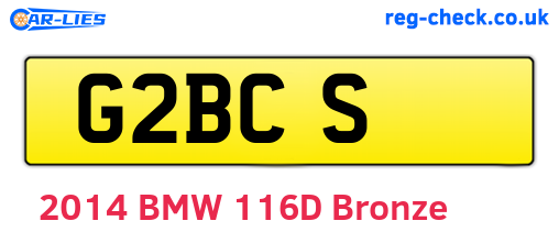 G2BCS are the vehicle registration plates.