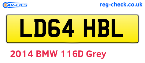 LD64HBL are the vehicle registration plates.